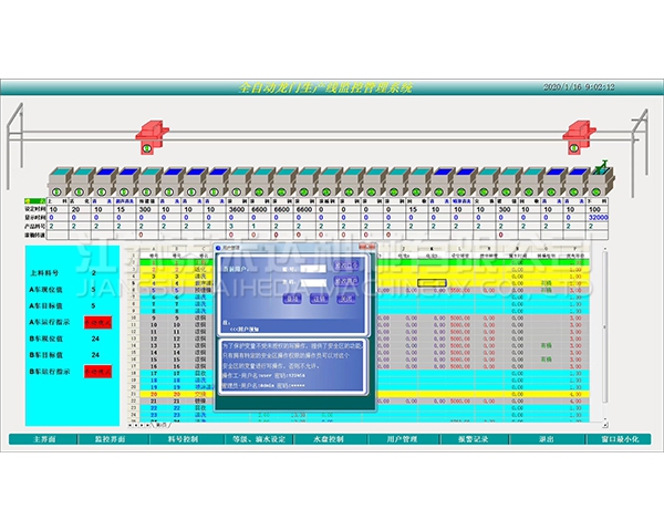 牡丹江全自动龙门生产线监控管理系统
